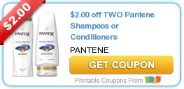 printable coupons    pantene shampoos  conditioners