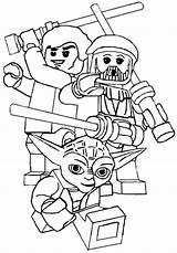 Pages Yoda Coloring Lego Getcolorings sketch template