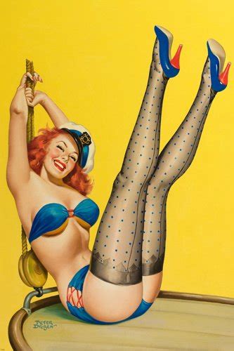 Navy First Mate Pin Up Girl Poster Sexy Vintage Leggy