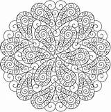 Coloring Pages Adults Mindfulness Paisley Mandala Pattern Mandalas Da Colorare Creative Printable Book Color Haven Print Designs Dover Patterns Publications sketch template