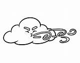 Wind Vento Colorare Nuvola Wolk Viento Wolke Kleurende Blowing Nube Windy Nette Bambini Blazende Soplando Nubes Imagenes Karikatur Wolken Gezichts sketch template