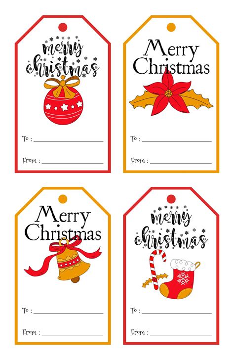 christmas present label template word labels