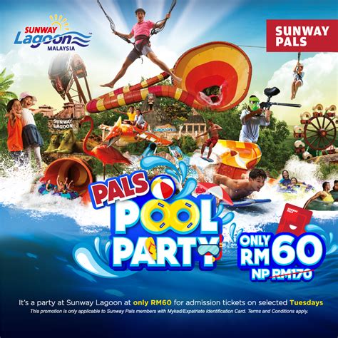 sunway lagoon admission ticket rm normal price rm  pals membership required