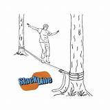 Slackline sketch template