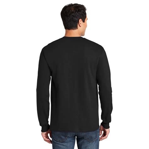 gildan  ultra cotton long sleeve  shirt black full source