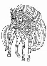Mandala Cheval Coloriage Chevaux Zentangle Coloriages sketch template