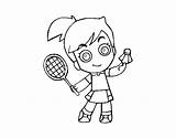 Badminton Coloringcrew Disegno Acolore Coloritou sketch template