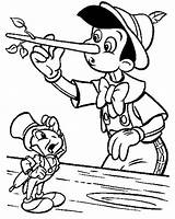 Pinocchio Coloring Pages Printable Nose Cricket Disney Jiminy Color Long Cartoons His Book Kids Getcolorings Because Christmas Lie Growing Colour sketch template