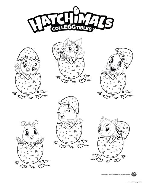 hatchimals eggs coloring page printable