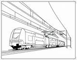 Train Coloring Pages Railroad Drawing Electric Crossing Cable Bullet Steam Engine Passenger Caboose Trains Freight Speed Color Drawings Getdrawings Printable sketch template
