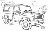 Coloring 4x4 Uaz Transport Road Pages Terrano Cars Jeep Off Rover Land Nissan X5 Bmw Germany sketch template