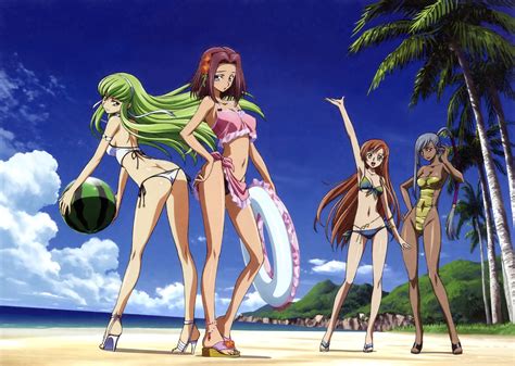 Wallpaper Illustration Anime Code Geass Bikini Mythology C C
