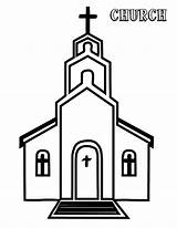 Church Coloring Drawing Pages Catholic Kids Building Color Tocolor Churches Country Place Sketch Sketches Getdrawings Template sketch template