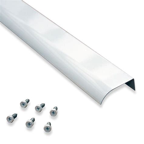 rainhandler     ft white fascia mounted aluminum water dispersal gutter edge extension
