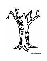 Cartoon Trunk Tree Coloring Pages sketch template