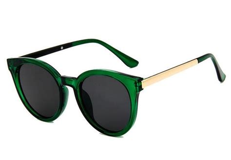 acetate coating retro sunglasses clear green in 2021 pink
