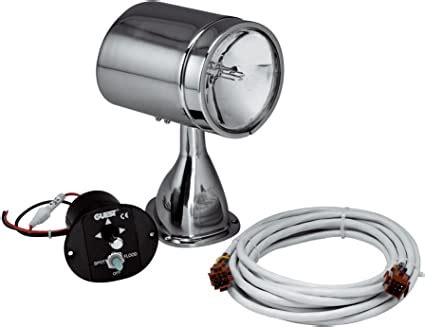guest  stainless steel marine   spotlightfloodlight kit  remote control joystick