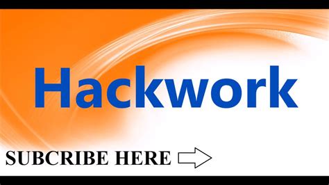 pronounce hackwork youtube