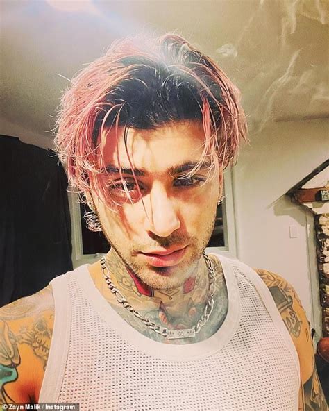zayn malik shares rare instagram photo as he shows off new pink hair