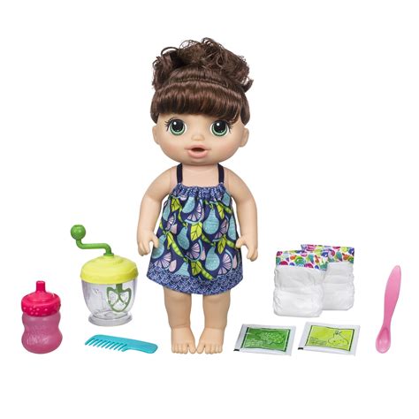 baby alive sweet spoonfuls baby doll brown straight hair walmartcom