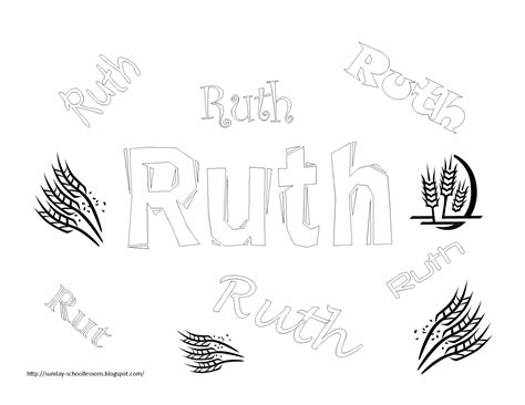 book  ruth  coloring pages  kids sunday school lessons