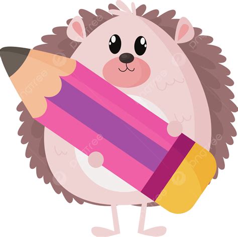 porcupine  pencil mascot logo cartoon animal porcupine