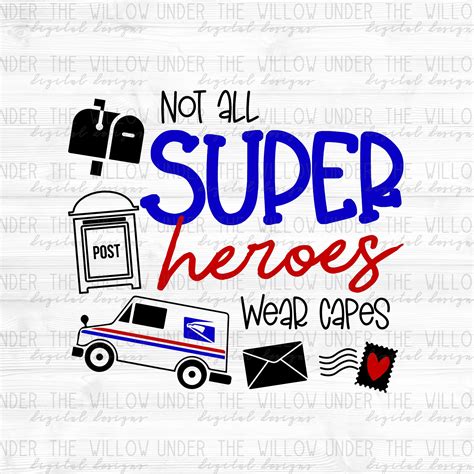 superheroes mail carrier svg cuttable svg digital etsy