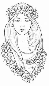 Coloring Pages Sheets Adult Drawings Adults Face Choose Board Adorned sketch template