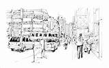 Cityscape Kolkata sketch template