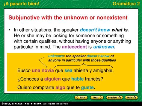 Ppt Subjunctive With The Unknown Or Nonexistent Powerpoint