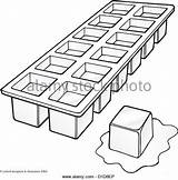 Ice Cube Drawing Tray Pages Trays Coloring Getdrawings Freezer Template sketch template