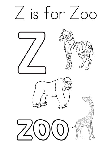 letter zz coloring coloring pages