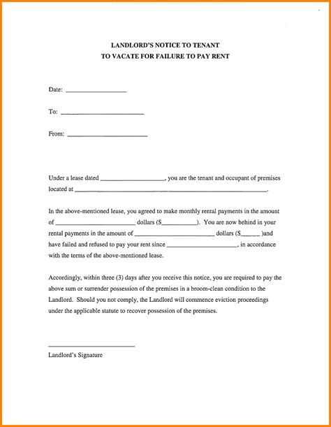 certification letter rental from landlord tenant being a
