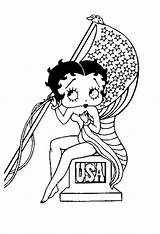 Betty Boop Coloring Pages Kids Adult Coloriage Collection Flag Printable Coloriages States Morningkids Print Cartoon Mandala Tattoos Adults Sheets Posing sketch template