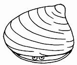 Coquillage Clam Dessin Kraby Raki Kolorowanki Coloriage Coloriages sketch template