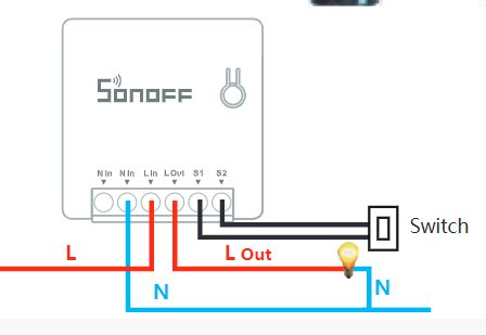 sonoff mini wiring  standard  light switch connected  smartthings community