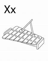 Coloring Xray Xylophone Instrument Musikinstrument Tareas Designlooter Ausmalbild sketch template
