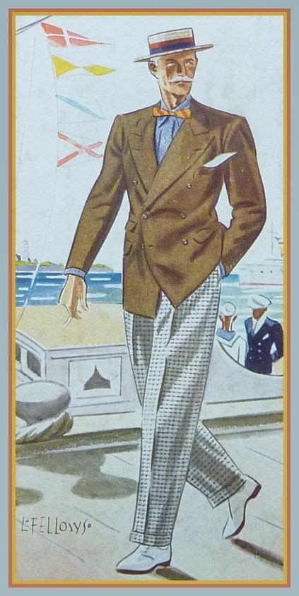 Laurence Fellows Fashion Illustration 1933 Mens Fashion Illustration