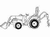 Backhoe Trattori Bagger Coloringonly 8n Tractors Loader Farm Ausdrucken Ausmalen sketch template