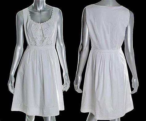 elie tahari white embroidered charlotte dress nwt us 10 uk 14 it 46 348 ebay