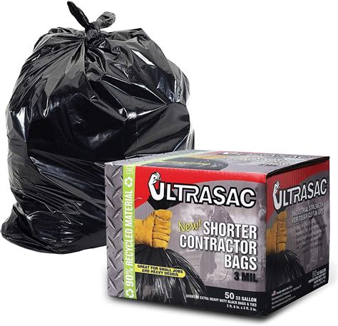 contractor trash bags  packw ties heavy duty  mil thick    shorter  gallon