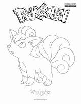 Vulpix Pokemon sketch template