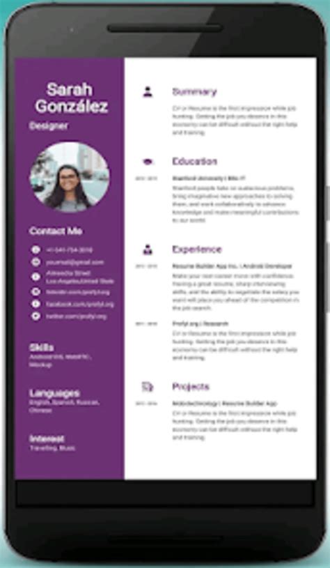 resume builder apply   android