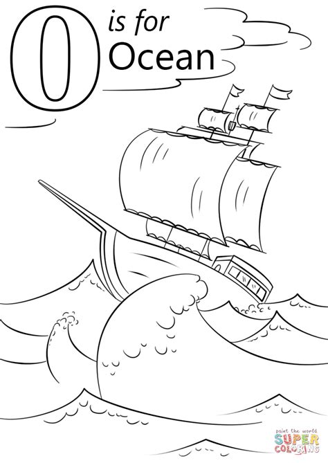 letter    ocean coloring page  printable coloring pages