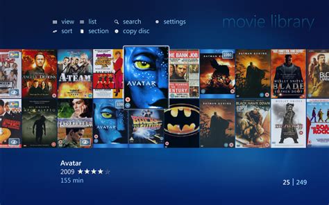 movies windows media center