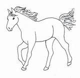 Horse Coloring Drawing Pages Cartoon Easy Drawings Print Kids Horses Colouring Simple Step Color Printable Children Clipart Draw Sketch Animal sketch template
