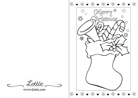 christmas stocking coloring card