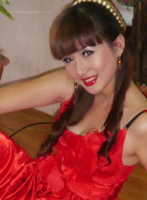 myanmar model singer and actress nan su yati soe in sexy red dress