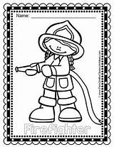 Pages Helpers Firefighters Firefighter Freebie Plans Lady Rhino Prek Tpt sketch template