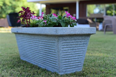 plastics rectangular outdoor plastic planter  garden id